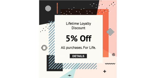 Lifetime Loyalty Discount