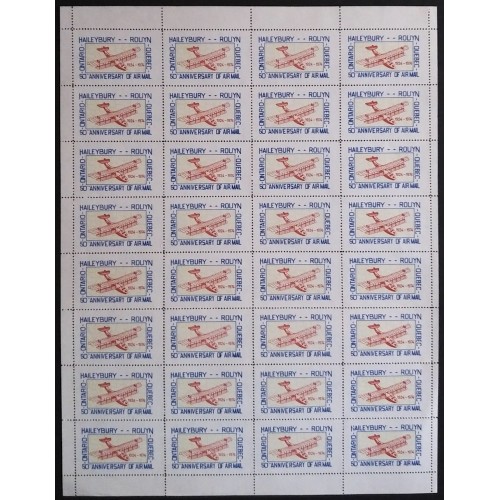 Canada L10100 Haileybury-Rouyn Cinderella Sheet MNH