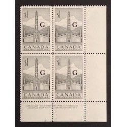 Canada O32 Plate Block LR No. 2 VF MNH
