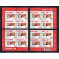 Canada 2104 Plate Blocks Matched Set MNH