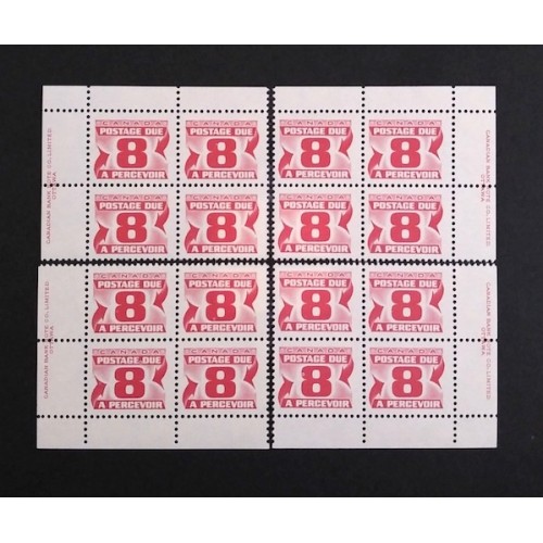 Canada J34iii Plate Blocks Matched Set VF MNH
