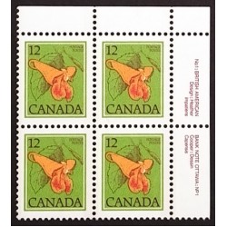 Canada 712 Plate Block UR No. 1 VF MNH