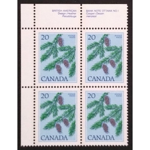 Canada 718 Plate Block UL No. 1 VF MNH