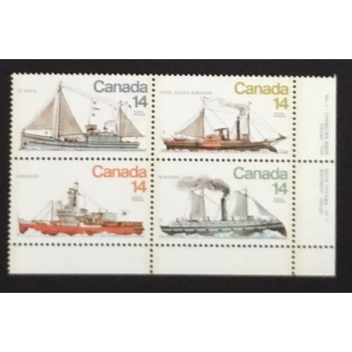 Canada 779a Plate Block LR No. 1 VF MNH