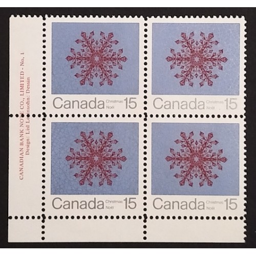 Canada 557 Plate Block LL VF MNH