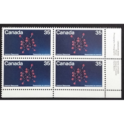 Canada 865 Plate Block LR VF MNH