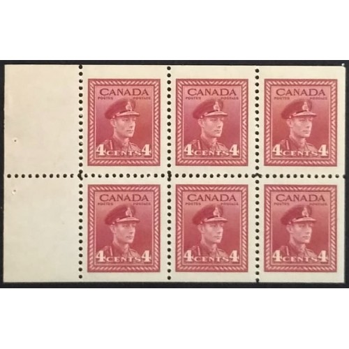 Canada 254ai Booklet Pane F-VF MNH