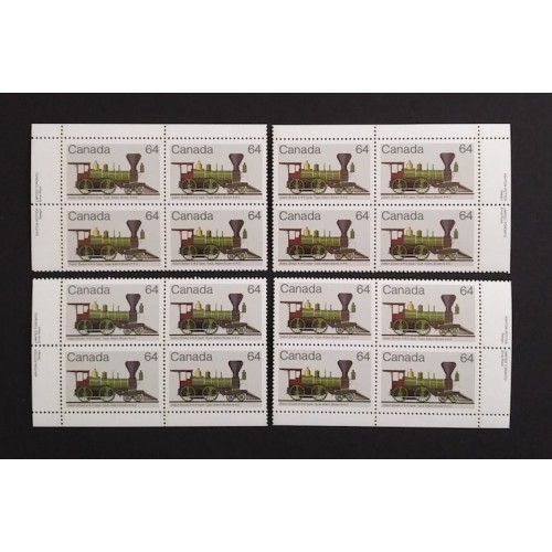 Canada 1002 Plate Blocks Matched Set VF MNH