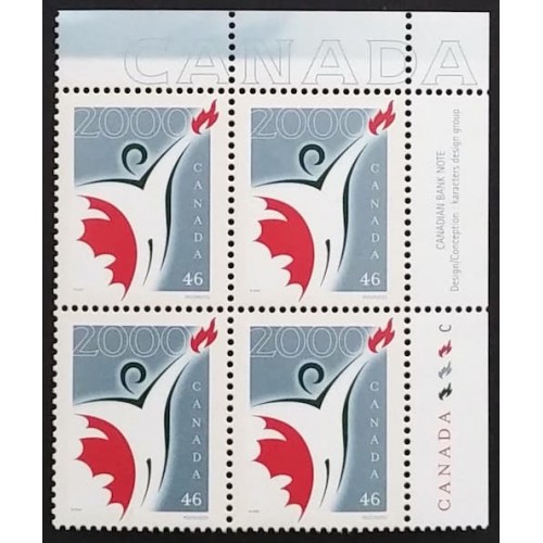 Canada 1835 Plate Block UR VF MNH