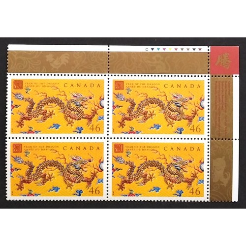 Canada 1836 Plate Block UR VF MNH