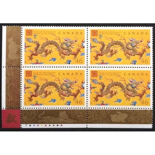Canada 1836 Plate Block LL VF MNH