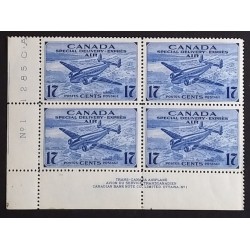 Canada CE2 Plate Block LL No. 1 VF MNH