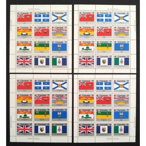 Canada 832a Mini Panes All 4 Inscriptions MNH