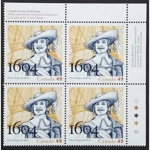 Canada 2044 Plate Block UR VF MNH