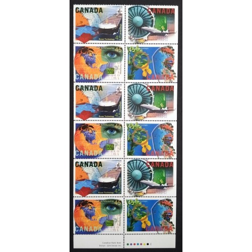 Canada 1598a Booklet Pane VF MNH