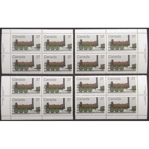 Canada 1001 Plate Blocks Matched Set VF MNH