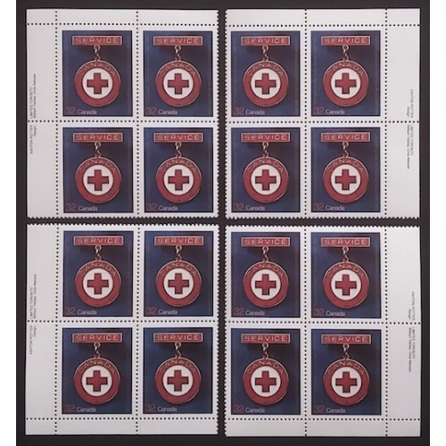 Canada 1013 Plate Blocks Matched Set VF MNH