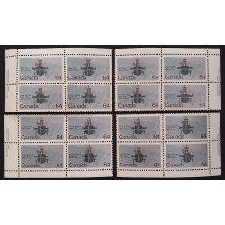 Canada 1031 Plate Blocks Matched Set VF MNH