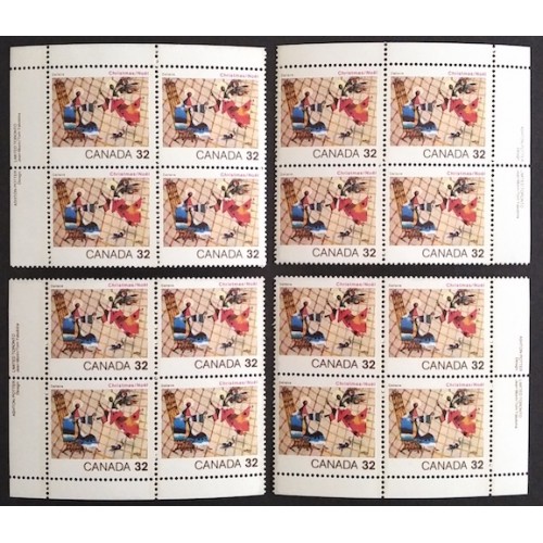 Canada 1040 Plate Blocks Matched Set VF MNH
