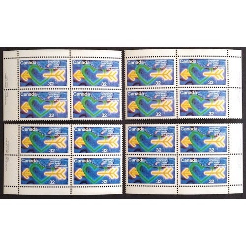 Canada 1045 Plate Blocks Matched Set VF MNH