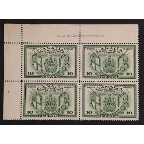 Canada E10 Plate Block UL No. 1 F-VF M No Gum