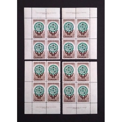 Canada 395 Plate Blocks Matched Set No. 1-1 VF MNH