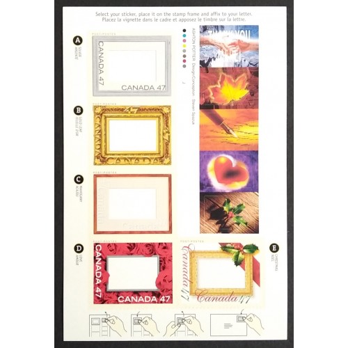 Canada 1882ii Booklet Pane VF MNH