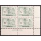 Canada O38 Plate Block LR No. 1 VF MNH