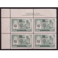 Canada O38 Plate Block UL No. 2 VF MNH