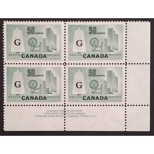 Canada O38 Plate Block LR No. 2 VF MNH