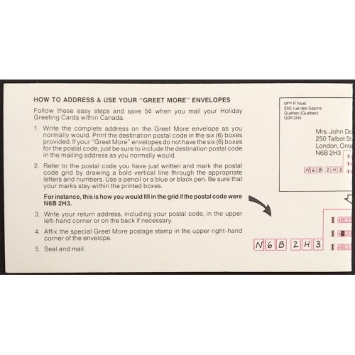 Canada BK95 Booklet