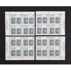 Canada 754 Plate Blocks Matched Set VF MNH