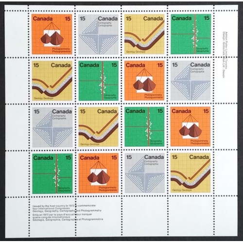 Canada 585a Mini Pane UR Inscription MNH