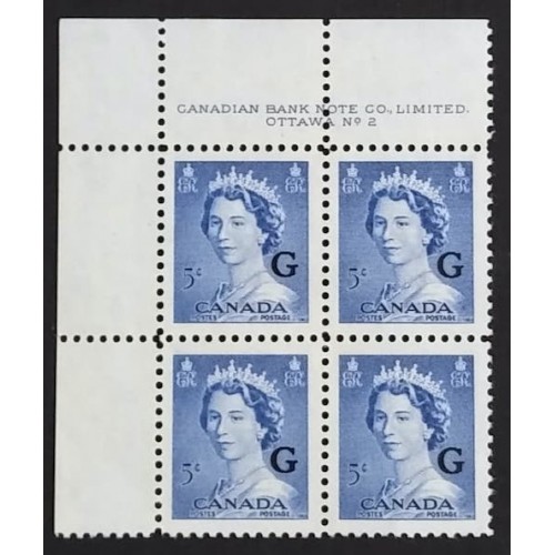Canada O37 Plate Block UL No. 2 F-VF MNH