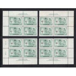 Canada O38 Plate Blocks Matched Set No. 2 VF MNH