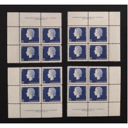 Canada 405 Plate Blocks Matched Set No. 3 VF MNH