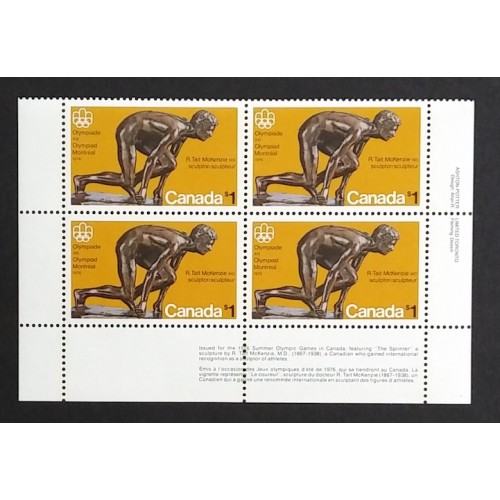 Canada 656 Plate Block LR VF MNH