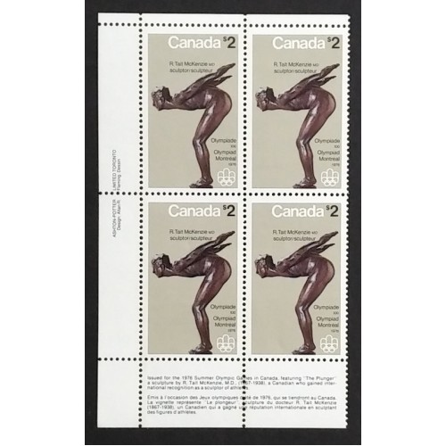 Canada 657 Plate Block LL VF MNH