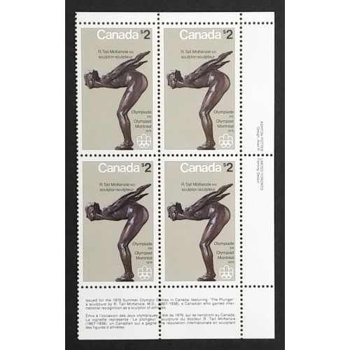 Canada 657 Plate Block LR VF MNH