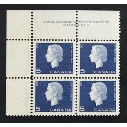Canada 405 Plate Block UL No. 3 VF MNH