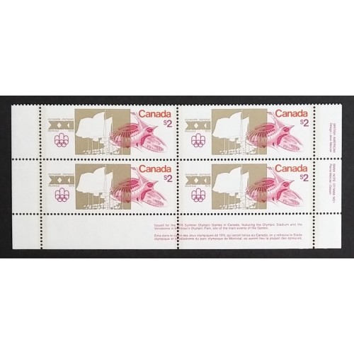 Canada 688 Plate Block LR VF MNH