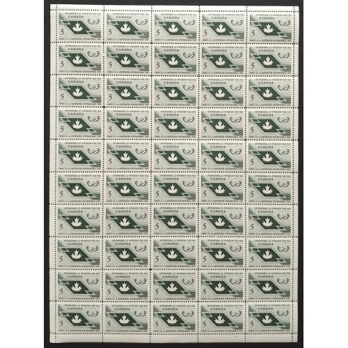 Canada 437 Sheet Field Stock MNH