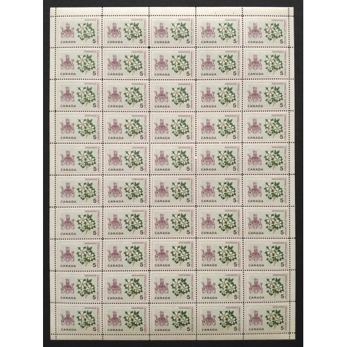 Canada 423 Sheet Field Stock MNH