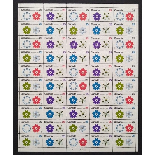Canada 511a Sheet Field Stock MNH