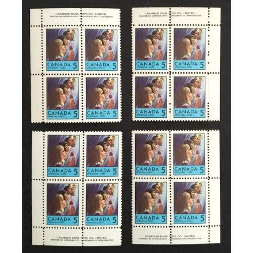 Canada 502 Plate Blocks Matched Set VF MNH