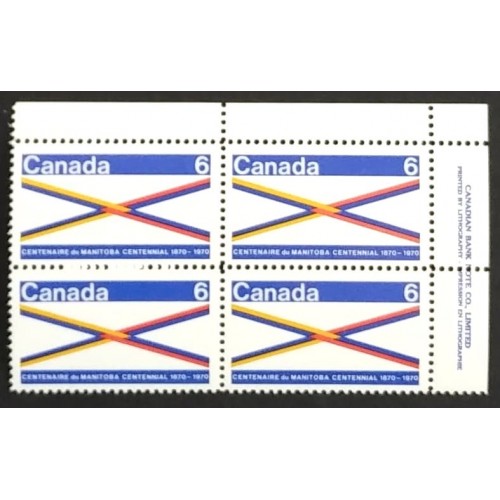 Canada 505 Plate Block UR VF MNH