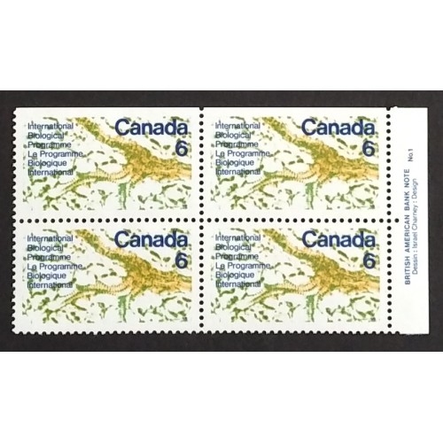 Canada 507 Plate Block UR No. 1 VF MNH