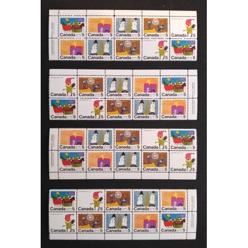 Canada 523a Plate Blocks Matched Set VF MNH