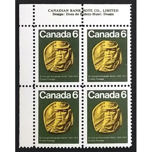 Canada 531 Plate Block UL VF MNH