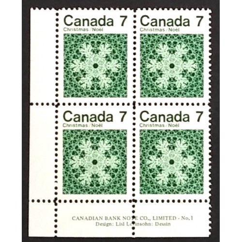 Canada 555 Plate Block LL No. 1 VF MNH